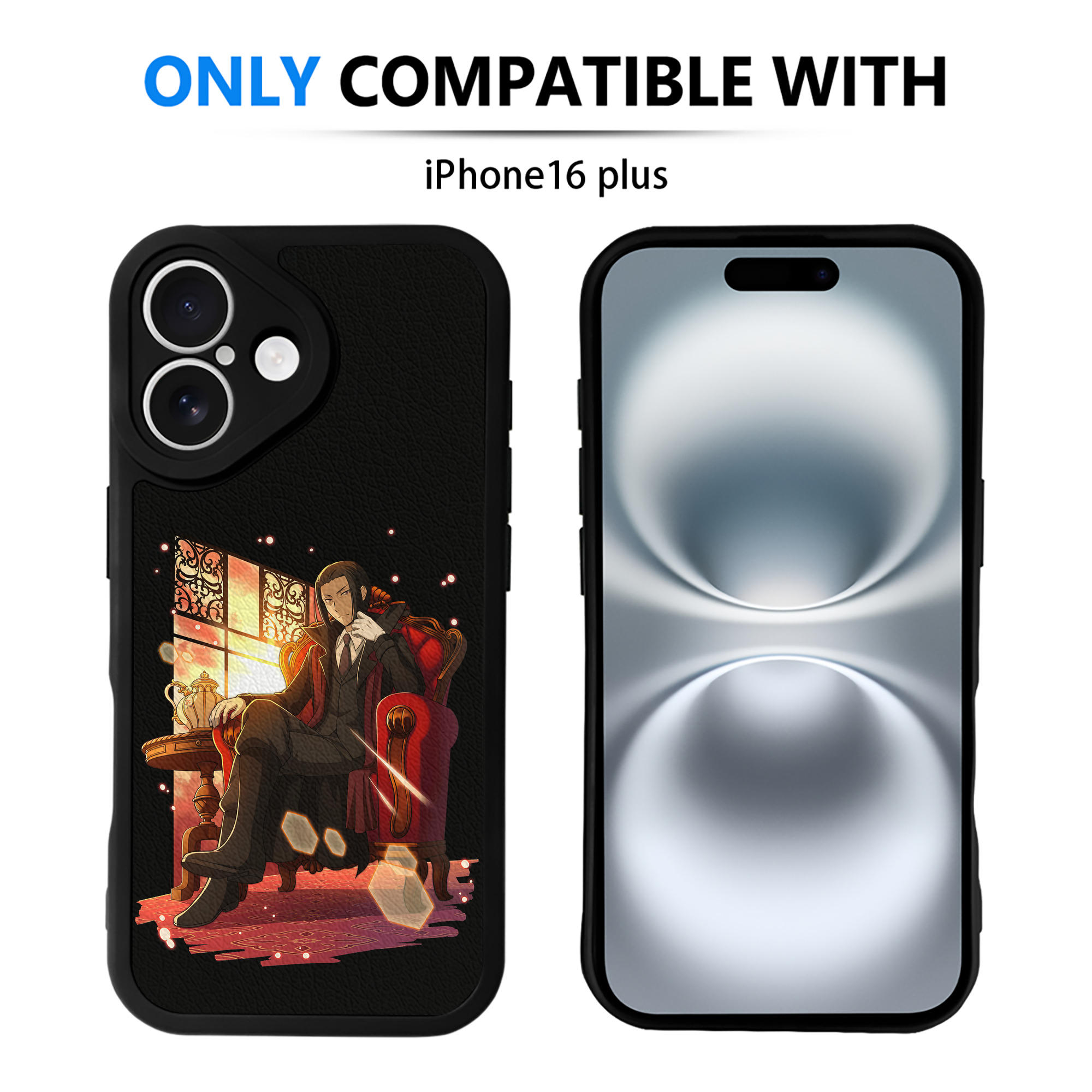 （画像用） 文豪ストレイドッグス Bungo Stray Dogs 【iPhone 16シリーズ対応】シリコンスマホケース（レザー調） 材質：シリコン